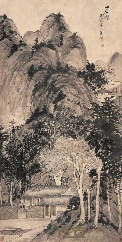 杜琼 山水 轴 184×93cm